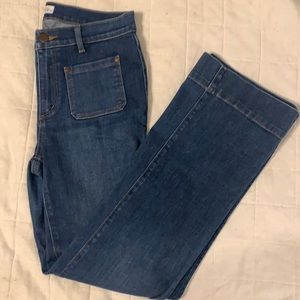 Loft Wide Leg Denim Trousers